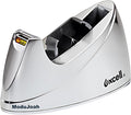 MDJ by Excell Desktop Tape Dispenser (Fits 1" + 3" Core) with Heavy-Weighted Base for One-Hand Dispensing for Office, Home, School, Masking, Heat Transfer, Sublimation, Crafts, Gift Wrapping (Chrome)