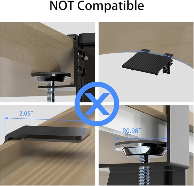 suptek Ergonomics Desk Extender Tray, 9.5"x9.1" Clamp on Table Mount Arm Wrist Rest Shelf, 90° Foldable Computer Arm Rest for Desk, Carbon Fiber, DSF3
