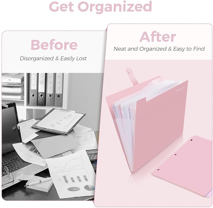 SKYDUE Pink School Supplies Set – 1" 3-Ring Binder, 2 Expanding File Folders, 3 Spiral Notebooks, 8 Tab Dividers & Pencil Pouch – Cute Stationery for High School Stude, College Essentials