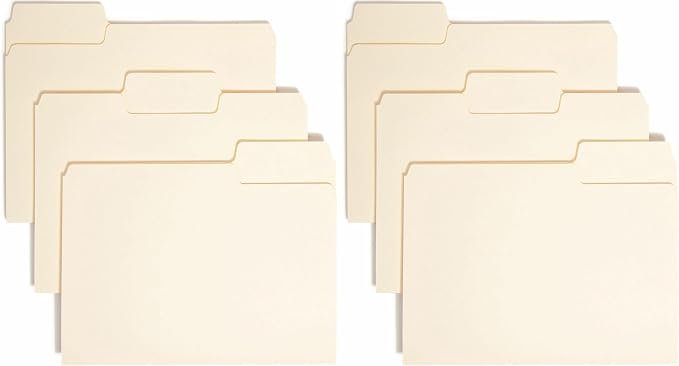 Smead SuperTab File Folder, Oversized 1/3-Cut Tab, Letter Size, Manila, 100 Per Box (10301) (Pack of 2)