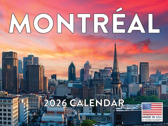 Montreal Calendar 2026 Monthly Wall Calender 12 Month | American Made In The USA
