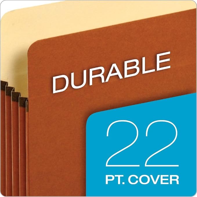 Pendaflex File Pockets, 1.75 Inch Expansion, Brown, Letter, 25 per Box (1514C-OX) (Pack of 4)