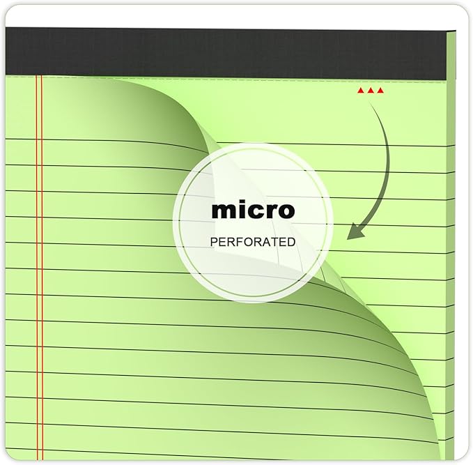 5pcs Small Note Pads 5x8 Notebook College Ruled Legal Pads Color Notepads 5 Pack Study Back Writing Pads 5 x 8 Perforated Narrow Ruled Pads of Paper for School & Office Supplies 30 Sheets/Pack