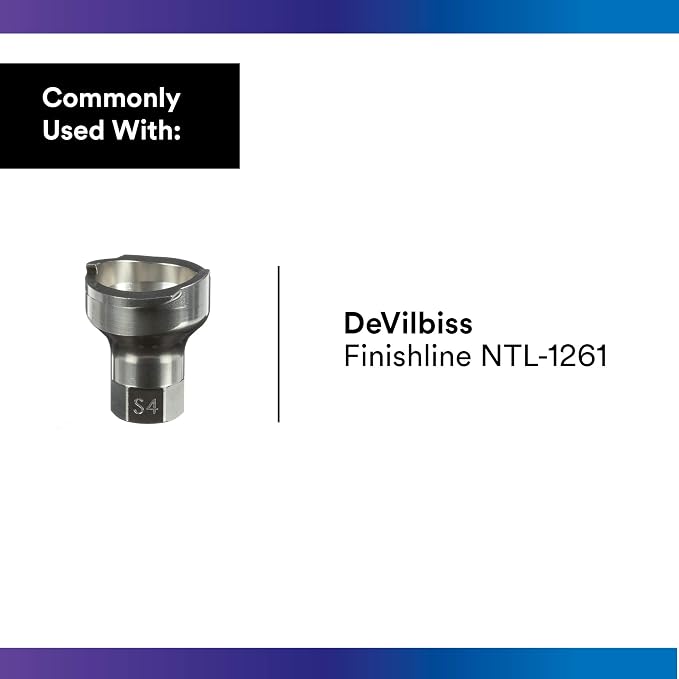 3M PPS Series 2.0 Adapter #S4, 26005, 12 mm Female, 1.0 mm Thread | Connects Several Paint Gun Brands to PPS 2.0 Paint Spray System; 1 Pack