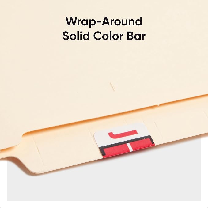 Smead BCCR Bar-Style Color-Coded Alphabetic Label, J, Label Roll, Red, 500 Labels per Roll, (67080)