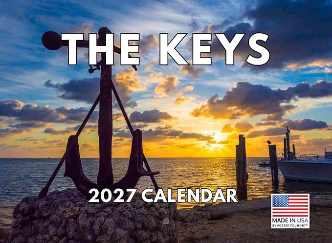 The Keys Florida Calendar 2027 Monthly Wall Calender 12 Month | American Made In The USA