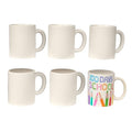 Colorations Decorate Your Own Ceramic Mugs, Unglazed Ready to Craft | Set of 6