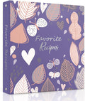 Recipe Binder with Plastic Sleeves, 8.5x11 3 Ring Blank Recipe Book Binder | Premium recipe binder kit with waterproof cover, sleeves, cards, dividers and gift box for preserving recipes-Iris Violet.