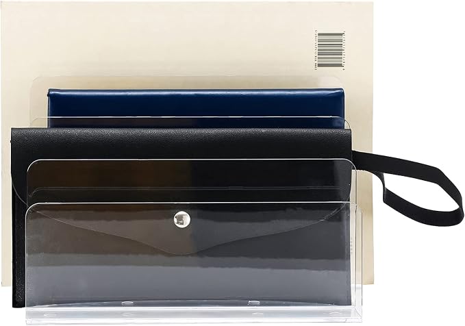 Sooyee Acrylic File Organizer for Desk, Mail Organizer Countertop,Clear | 4-Section File Holder, For Home Office, For Letter, Document, Notebook, Binder, Purse, Palette,Mail,Folder