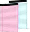 Colored Legal Pads 8.5 x 11, 2 Pack Pink Notebook Paper 8.5 x 11 Note Pads