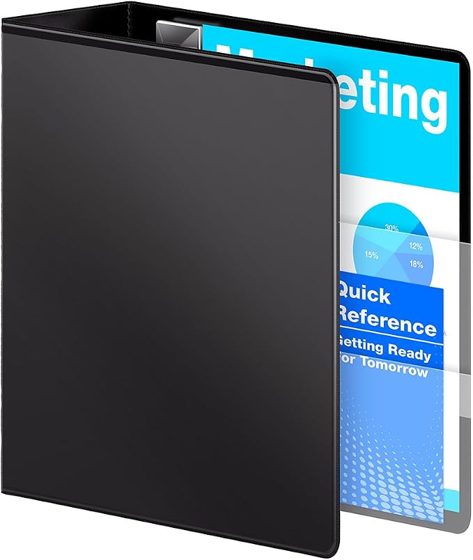 Wilson Jones 3 Ring Binder 4 Inch, Ultra Duty D-Ring View Binder with Extra Durable Hinge, Customizable, Black (W86641)