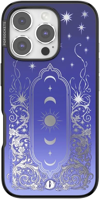 PopSockets iPhone 16 Pro Phone Case with MagSafe, Wireless Charging Compatible, Bookish - Mirror Curse Breaker