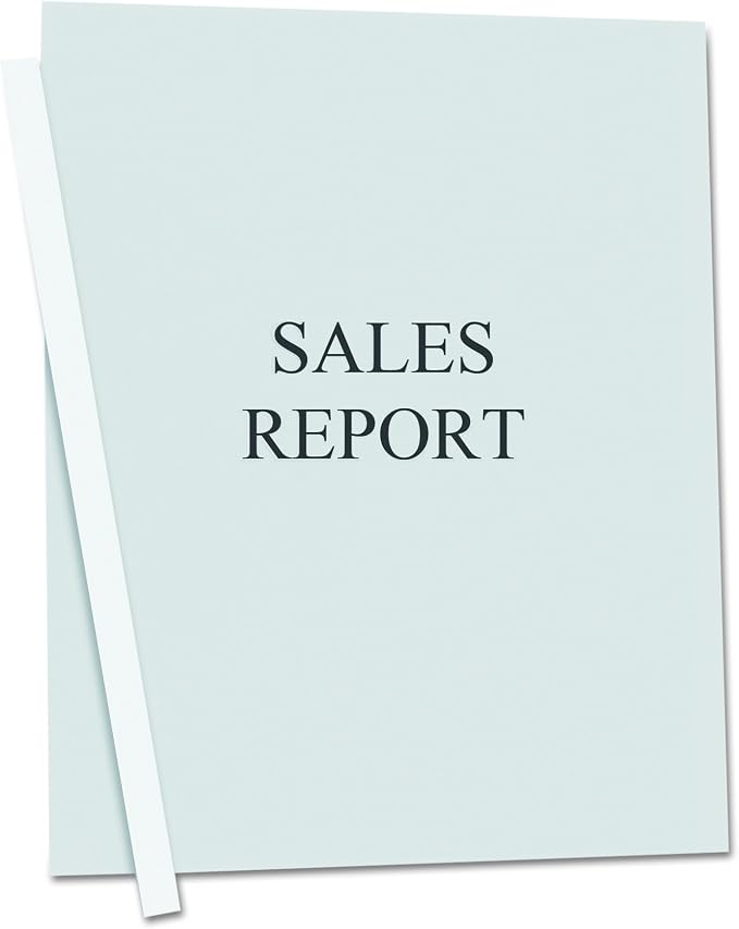C-Line Report Covers with Binding Bars, Clear Vinyl, White Bars, 8.5 x 11 Inches, 50 per Box (32557)