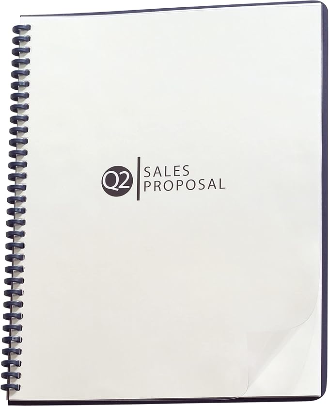 GBC Clear View Presentation Covers, Pre-Punched for CombBind, 19 Hole, Round Corners, 100 Pack (2020024)