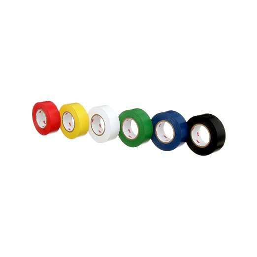 3M General Purpose Vinyl Tape 764, Color Coding Pack, 6 Roll per Pack | 0.94" x 21.8 yd, Great for Light Traffic Floor Marking Tape, Safety, and Bundling