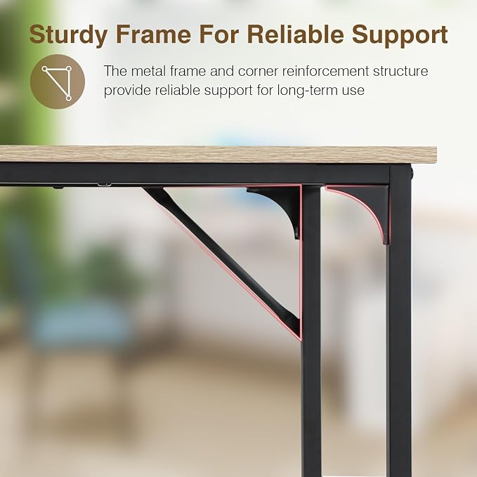 FDW 39 inches Computer Desk, Modern Simple Style Desk for Home Office, Study Student Writing Desk,Nature