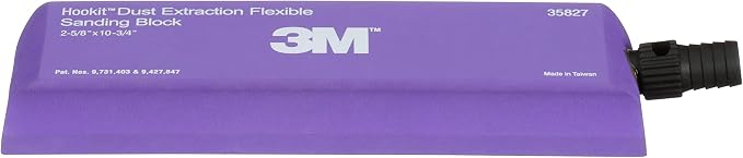 3M Hookit Dust Extraction Flexible Sanding Block, 35827, 273 mm x 67 mm | 1 Sanding Block, Lightweight, Flat, Restore contours and bodylines