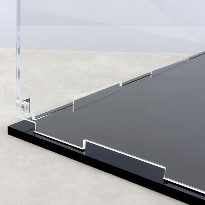 13 Inch Clear Self Assembly Acrylic Display Case | Cube Counter Tops Box Dustproof Protection Showcase, Display Box Storage Holder for Figurine Large Collectibles Basketball