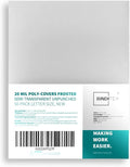 Binditek 50 Pack 20 Mil Frosted Polycover, Semi-Transparent Binding Covers, 8-1/2 x 11 Inches, Lightly Textured Sand Finish, Square Corners, Unpunched