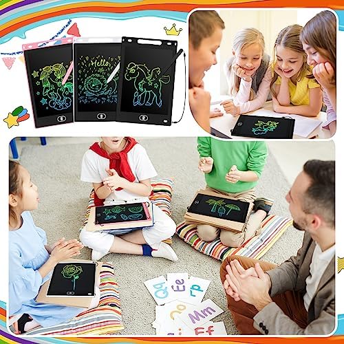 Zhehao 24 Pcs LCD Writing Tablet Kids Board, Soft Color, Round Style