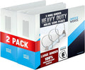Performore 6 Inch Locking Angle D-Ring Binder Heavy Duty Poly Binder with Printed Design, Secure Locking 3 Rings, Spine Label Holder, Non-Customizable Cover, Holds 8.5" x 11" Paper (2)