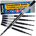 Replacement for Cross Slim 8910-1 - Gel Rolling Ball Pen Refill - 6 Black