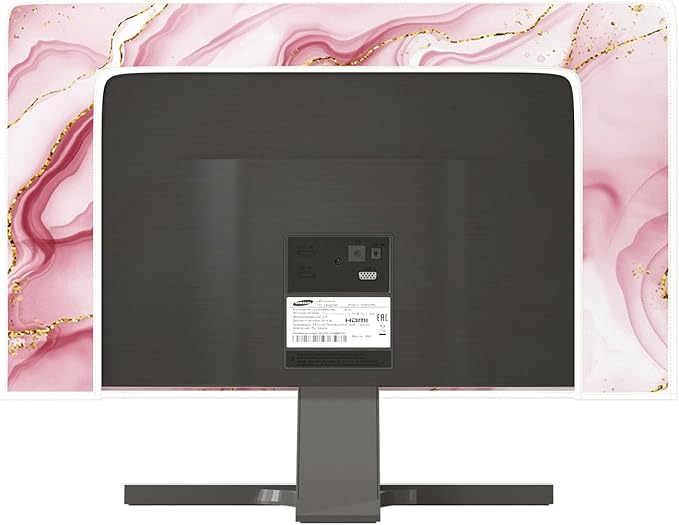 Baocicco Gold Pink Marble Waterproof TV Display Screen Cover 45, 46, 47, 48 Inch TV Accessories Laptop TVs LCD Screen Decoration for Tablet Anti-Static Dustproof Protective for Home Office