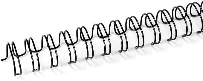 Rayson Wire Binding Spines, 3/8" 3:1 Pitch, 32-Loop Black, 100 Pack | Binds up to 60 sheets; fits 3:1 pitch machines for reports, manuals and projects.
