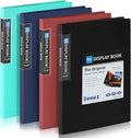 Sooez 30-Pocket Binder with Plastic Sleeves 9x12, Heavy Duty Art Portfolio | Folder with Clear Sheet Protectors, Display 60 Pages, Presentation Book for Artwork, Document Organizer Binder - 4 Pack