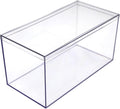 4-Pack Clear Acrylic Boxes with Lids, 8x4x4in, Gift, Craft & Display | Clear 8x4x4in boxes for crafts organization, collectibles, gifts & party favors; yarn & bead storage. Made in USA.