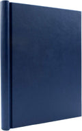 Faux Leather Springback Thesis Binder - Blue, 1" Spine, by Bindertek | 150 Sheet Capacity, High-Tension Spring Clamp Style, Perfect for Thesis Work, Legal Documents, Menus, Portfolios, Photography