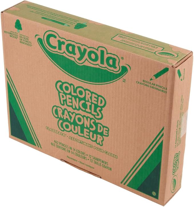 Crayola Colored Pencil Classpack (462ct), Teacher Appreciation Gifts | Classroom Must Haves, School Supplies, Bulk Colored Pencils, 14 Assorted Colors, Ages 3+