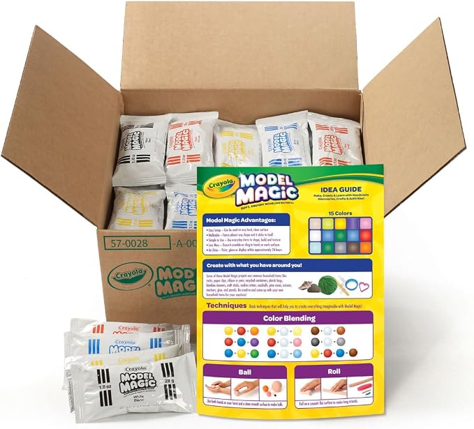 Crayola Model Magic (30 Pack), Air Dry Modeling Material, Teacher Classroom Must Haves, School Supplies for Kids, Soft Clay Alternative, 15 Colors, 1 oz Packs | Teacher Classroom Must Haves, School Supplies for Kids, Soft Clay Alternative, 15 Colors, 1...