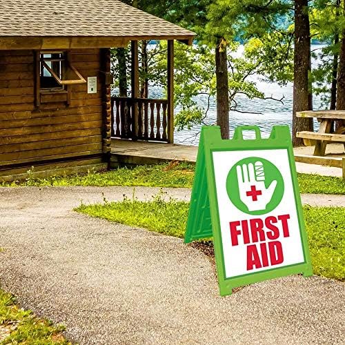 Plasticade Signicade Deluxe A Frame Sidewalk Curb Sign in White