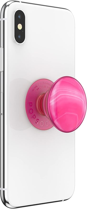 PopSockets PopTop Phone Grip, Top Only (Base Sold Separately), Hot Pink - Neon Pink Agate