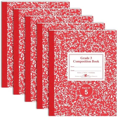 Roaring Spring Grade 1 Composition Book, 9 3/4 in X 7 3/4 in, 50 sheets, 5PK
