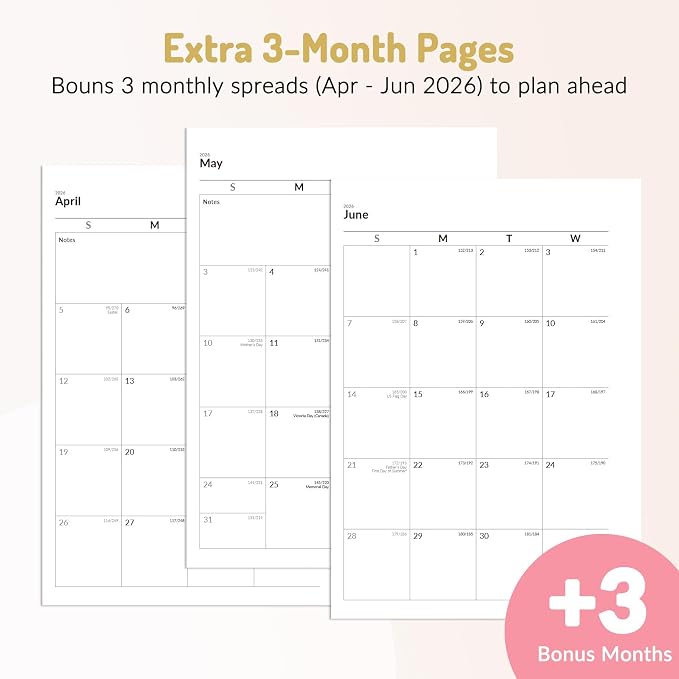 Forvencer Academic Planner 2026-2027, Calendar Jul 2026-Jun 2027, 6" x 8"