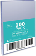 Binditek 6 Mil PVC Binding Covers, 8.5 x 11 Inches, Clear, 100 Pack | Plastic Binding Covers, 8.5" x 11" Letter Size, Clear, Square Corners, Unpunched, Ideal for Business Reports and Proposals