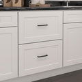Furinno Shaker Drawer Base Kitchen Cabinet with 2-Drawers, White | 24 D x 24 W x 34.5 H, Ready to Assemble, Plywood, for Pantry, Dining Room