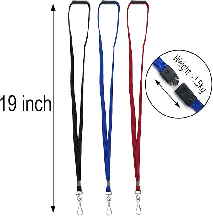 Lanyard Light Purple Lanyards Neck Flat Premium Breakaway Badge Lanyard with J-Hook for ID Nametag Badge Holder