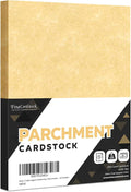 New Champagne Stationery Parchment Recycled Paper | 65Lb Cover Cardstock | 8.5" x 11" Inches | 50 Sheets Per Pack