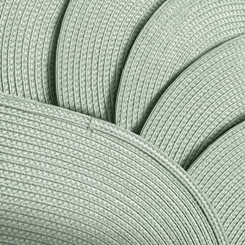 AHHFSMEI Placemats Set of 6 for Dining Table Washable Woven Non-Slip 18x12 inches Placemat Heat-Resistant Durable Table Mats for Dining Table Easy to Clean (Sage Green, 6)