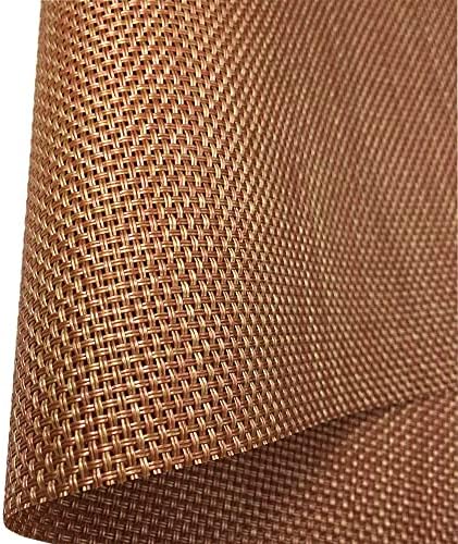 WAZAIGUR Placemats Crisscross Woven Vinyl Place Mats Set of 6 Rust Red