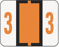 Smead BCCRN Bar-Style Color-Coded Numeric Label, 3, Label Roll, Dark Orange, 500 Labels per Roll (67373)
