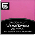 DRAGON FRUIT—12x12 Textured Cardstock | 80lb Textured Pink Scrapbook Paper | Premium Cardstock for Cricut Cutting | 25 Sheets