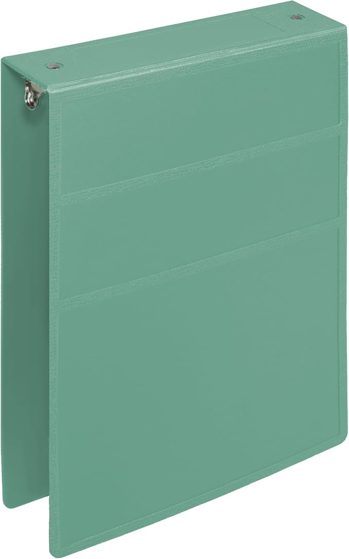 Carstens 2-Inch Heavy Duty 3-Ring Binder - Top Opening, Mint, Durable Plastic, Precision No-Gap Rings, Waterproof Cover, No Pockets, Holds 300 US Letter Sheets, BPA-Free, Made in USA (2877-3R)