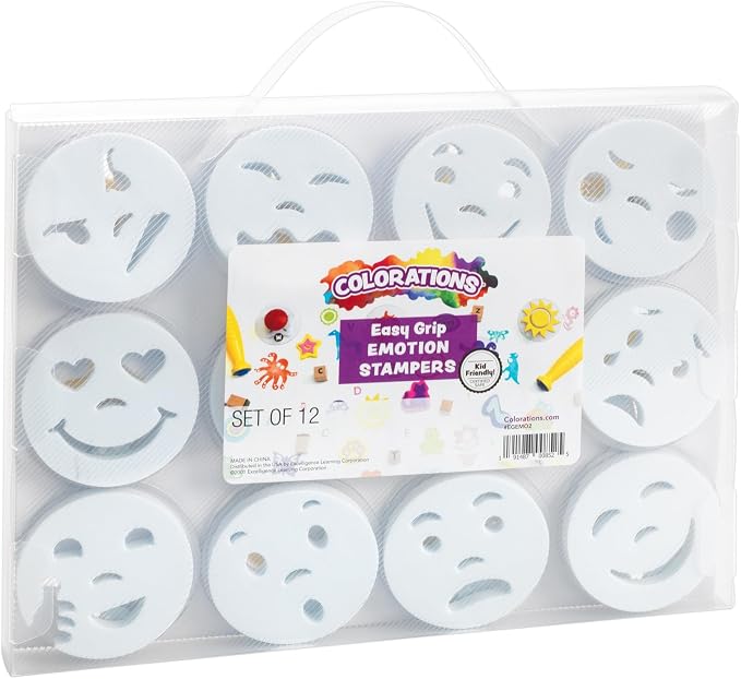 Colorations Easy-Grip Emotion Stampers Set of 12