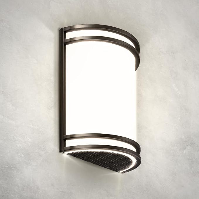 ASD Indoor LED Wall Sconce Lights - 10 Inch 15W Bronze Modern LED Wall Sconces Hardwired - ETL Dimmable 3000K 4000K 5000K Adjustable Sconce Light Fixture for Bedroom, Hallway