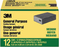 3M Sanding Sponge Block, 12-Pack, Medium Grits, 3-3/4 in x 2-5/8 in | Designed For Sanding Wood Paint Metal Plastic or Drywall Features 3M Abrasive Made with Durable Flexible Foam (CP002-12P)