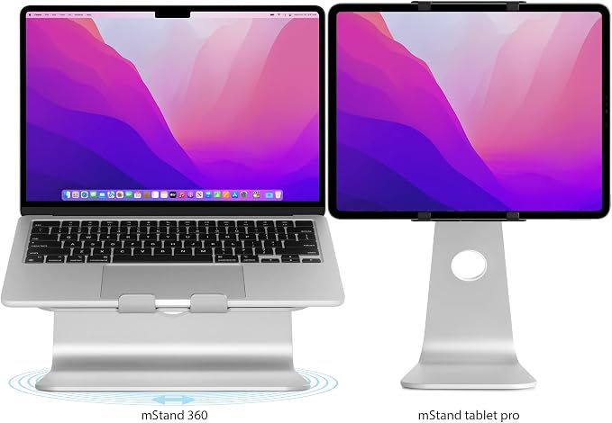 Rain Design mStand360 Laptop Stand with Swivel Base, Starlight (10093)